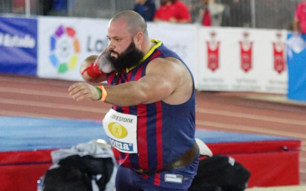 Carlos Tobalina, medalla de plata en peso en la Copa de Europa de lanzamientos