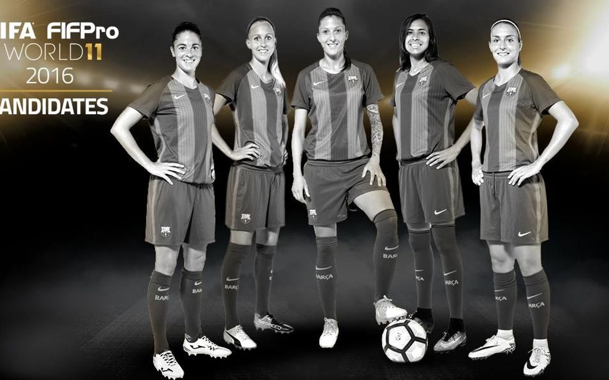 Five FC Barcelona players up for FIFPro 2016 XI