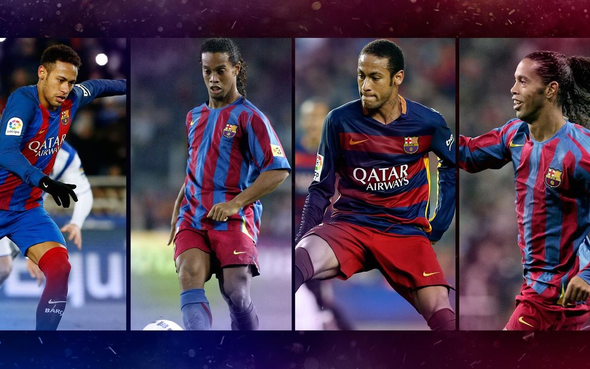 Las semejanzas goleadoras entre Ronaldinho y Neymar Jr