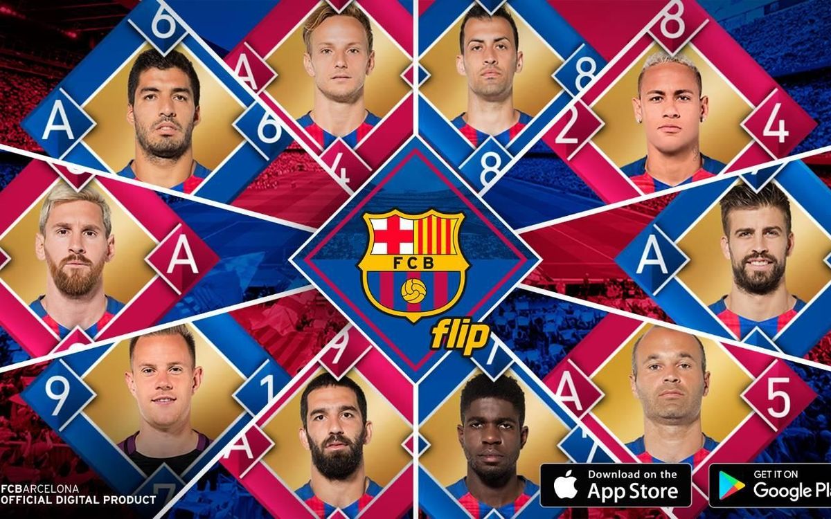 FC Barcelona Flip, the new virtual card game app, moves the show from the field to mobile devices