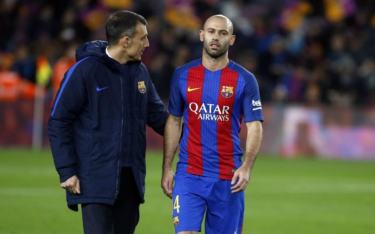 Mascherano sufre una lesión en el bíceps femoral de la pierna izquierda