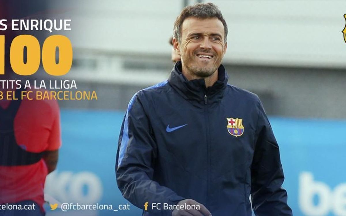 ルイス・エンリケ、バルサでリーガ100試合