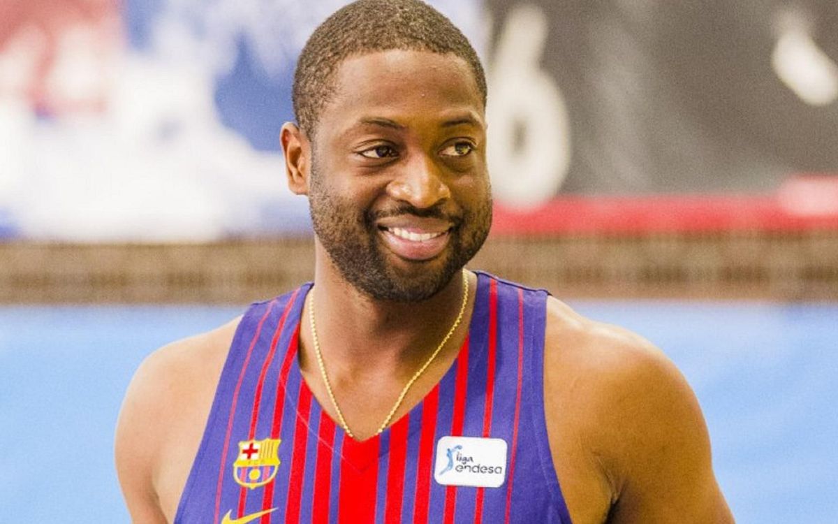 Dwyane Wade visits the Ciutat Esportiva