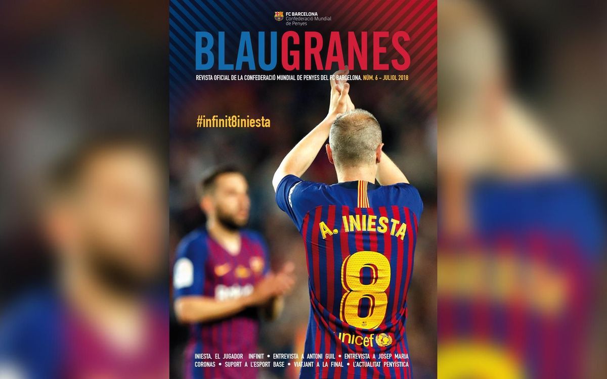 Andrés Iniesta, portada del número 6 de la revista Blaugranes