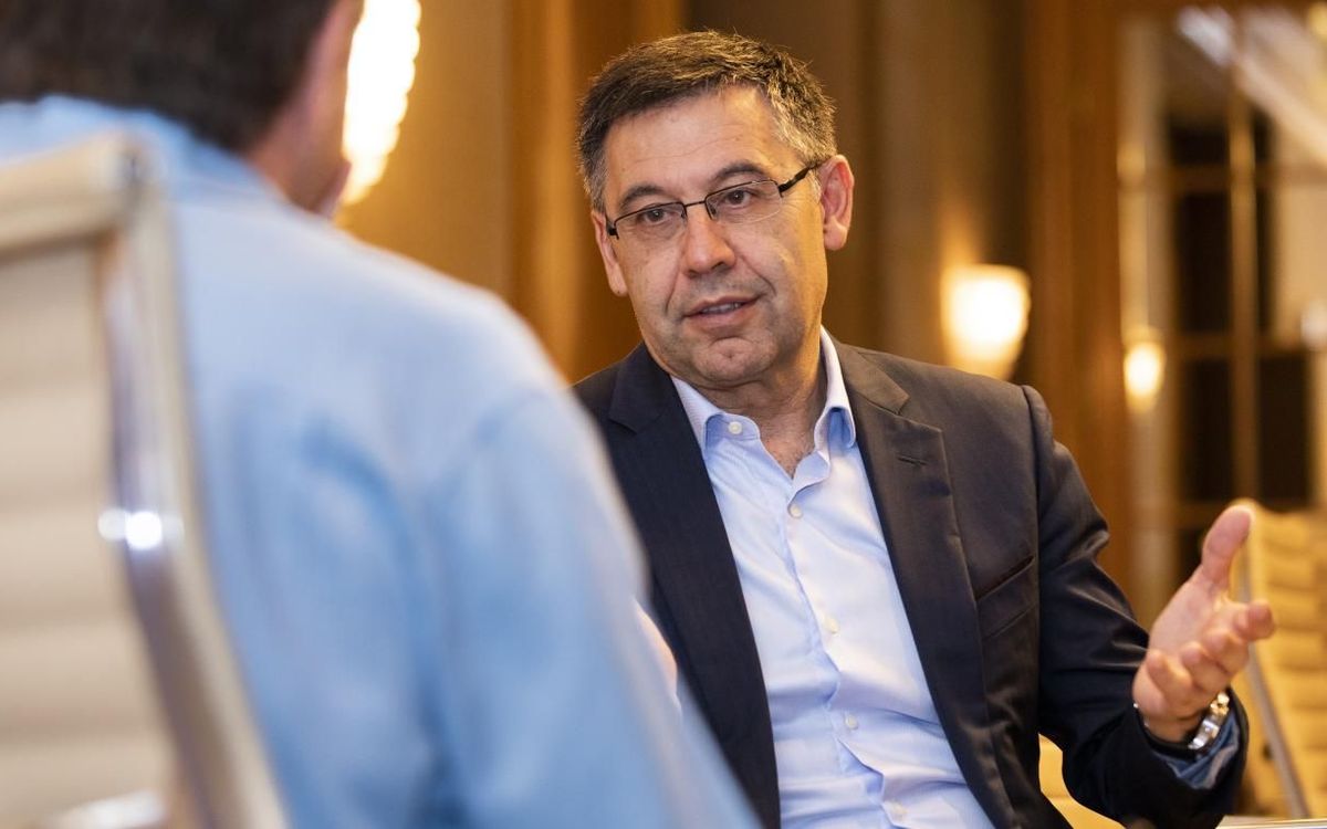 President Bartomeu speaks to the US news media