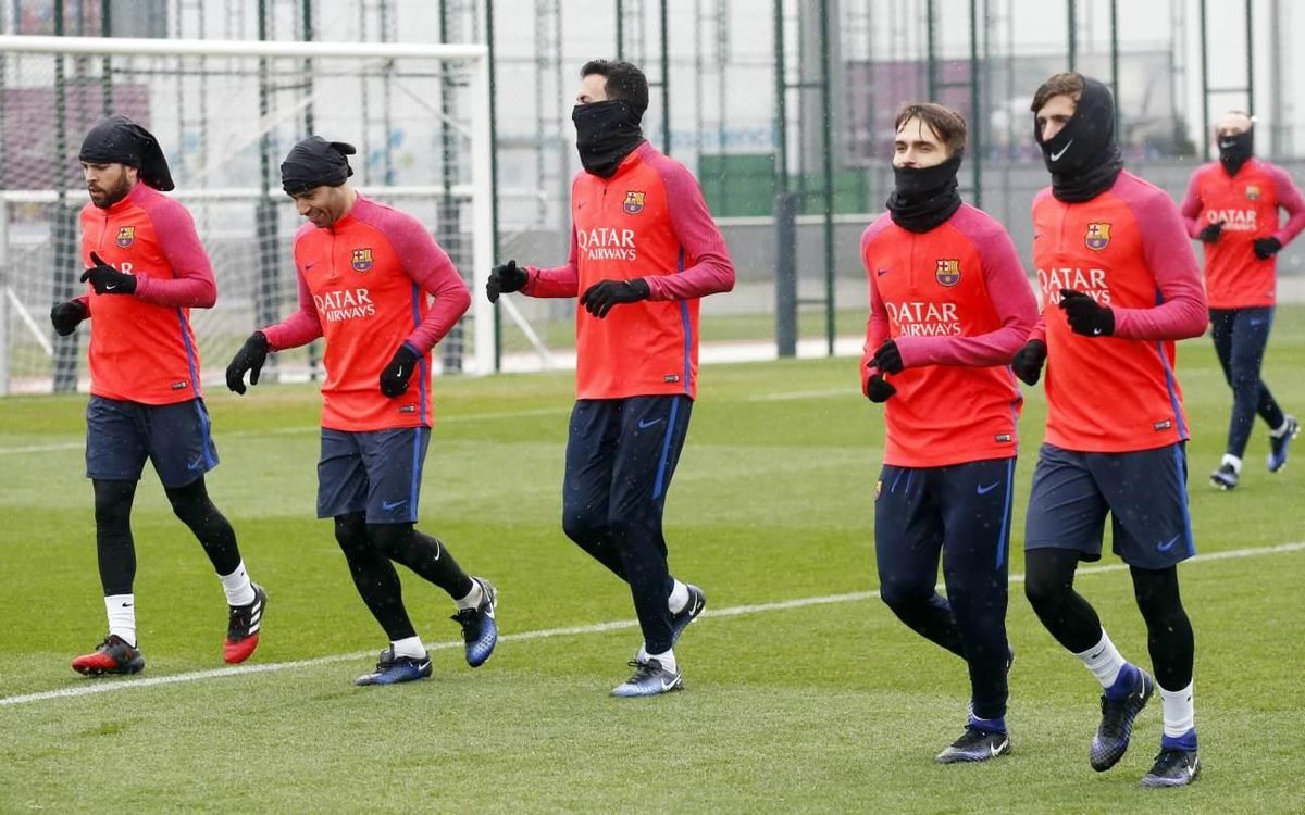 FC Barcelona start training for Copa del Rey game with Hércules