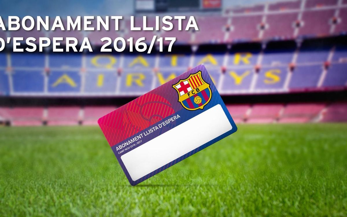 Nou abonament Llista d'Espera - Confirma la teva assistència