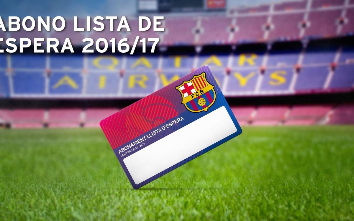 Nuevo abono Lista de Espera - Confirma tu asistencia al partido