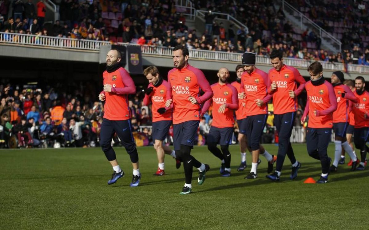 Festive open door training session to prepare for Copa del Rey match