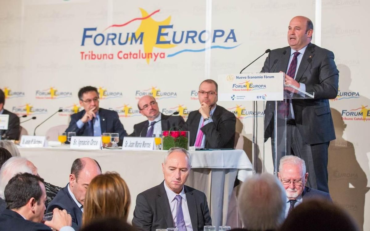 Òscar Grau presenta el Pla Estratègic del Club al Fórum Europa. Tribuna Catalunya