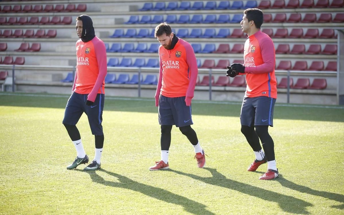 Friday’s training session focuses on league clash with Villarreal