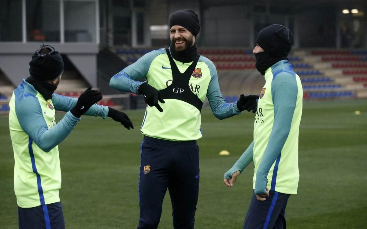 Last training session before Copa del Rey quarter-final second leg
