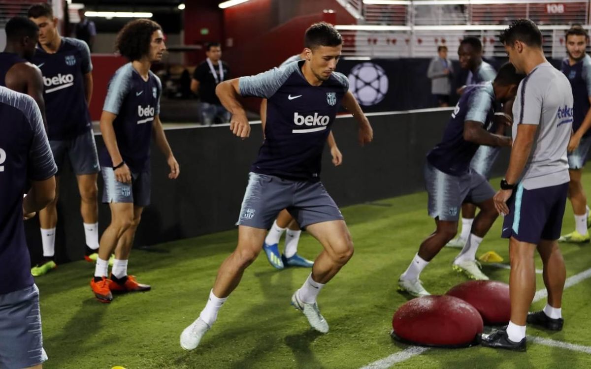 FC Barcelona trains at Levi’s Stadium, final session of US tour