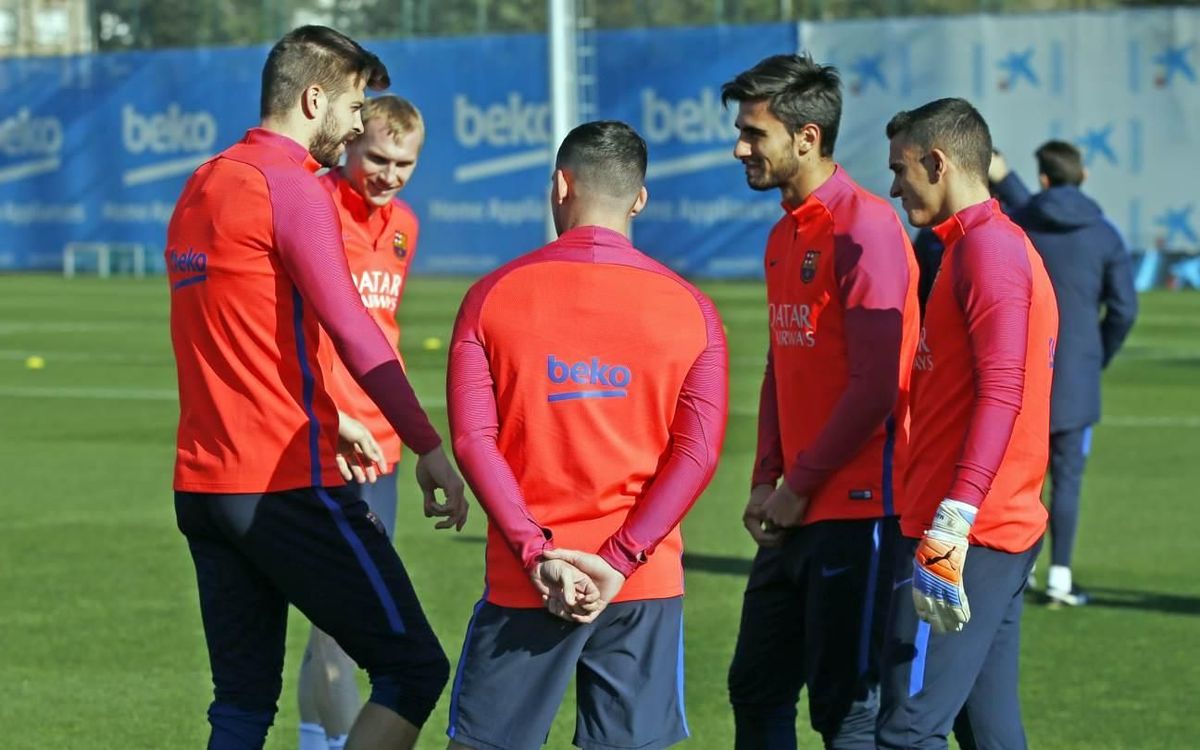FC Barcelona hold training session Wednesday at the Ciutat Esportiva