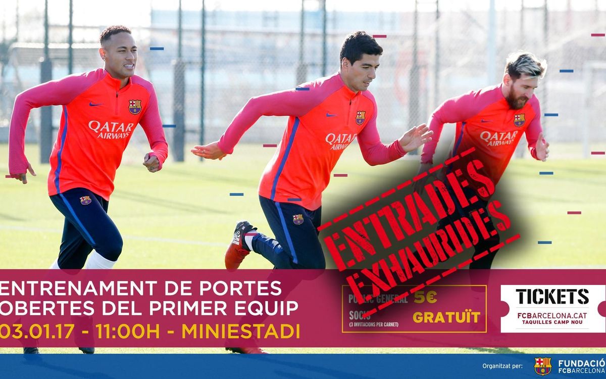 Entrades exhaurides per a l’entrenament de portes obertes