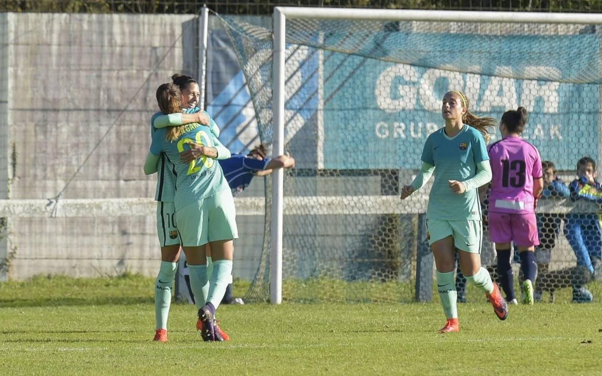 Oiartzun KE - FC Barcelona Femenino: Triunfo trabajado para mantener el liderato (0-1)