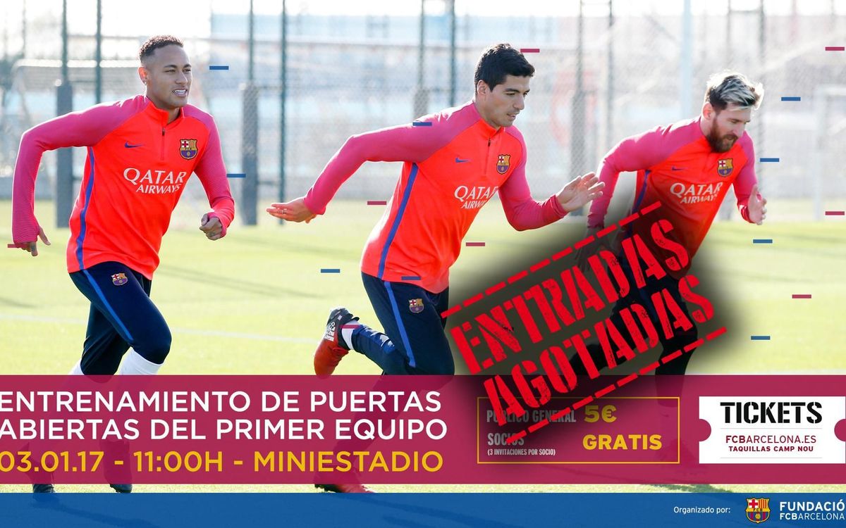 Entradas agotadas para el entrenamiento de puertas abiertas