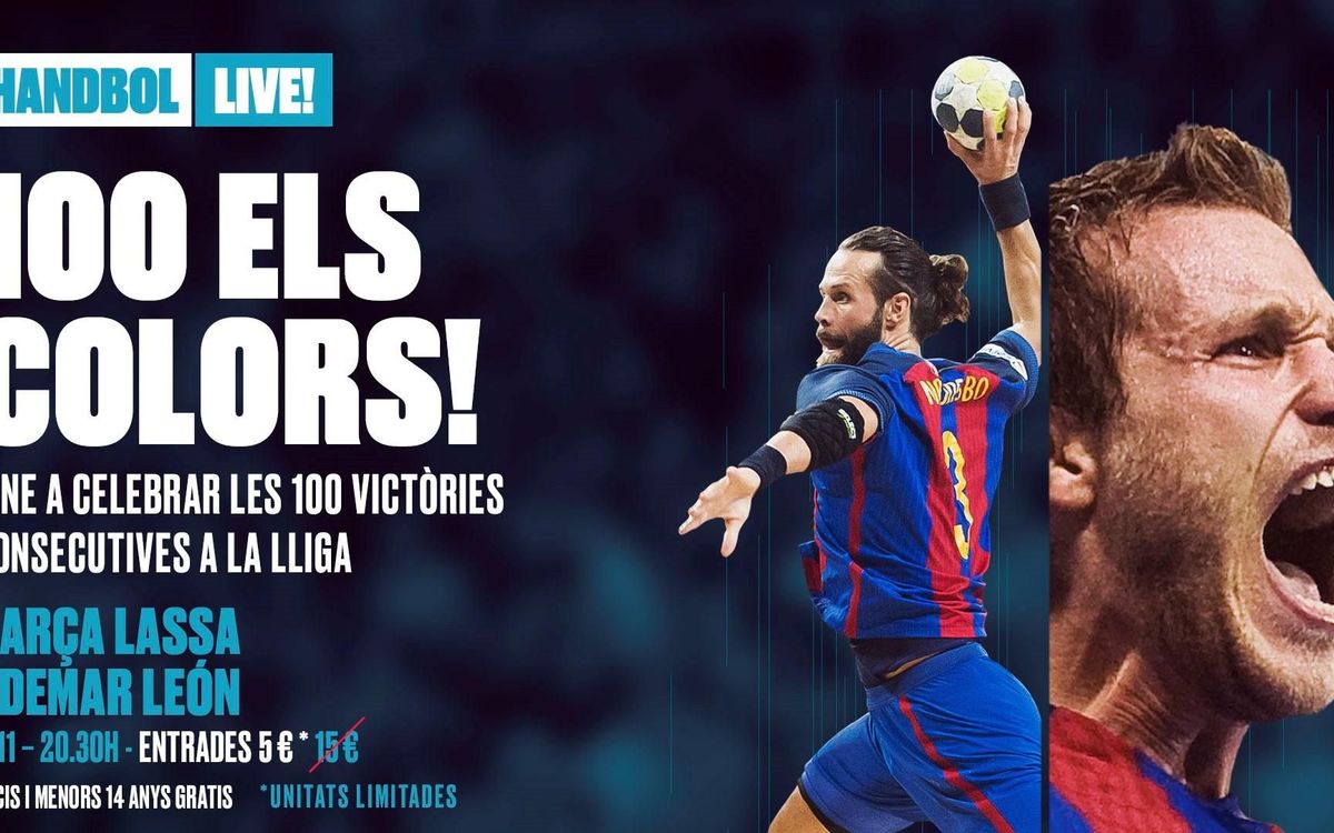 Vine a celebrar els 100 triomfs en Lliga del Barça d’handbol