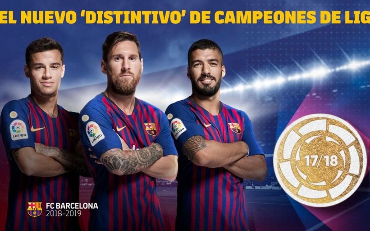 El Barça estrenarà el nou símbol de campió de Lliga