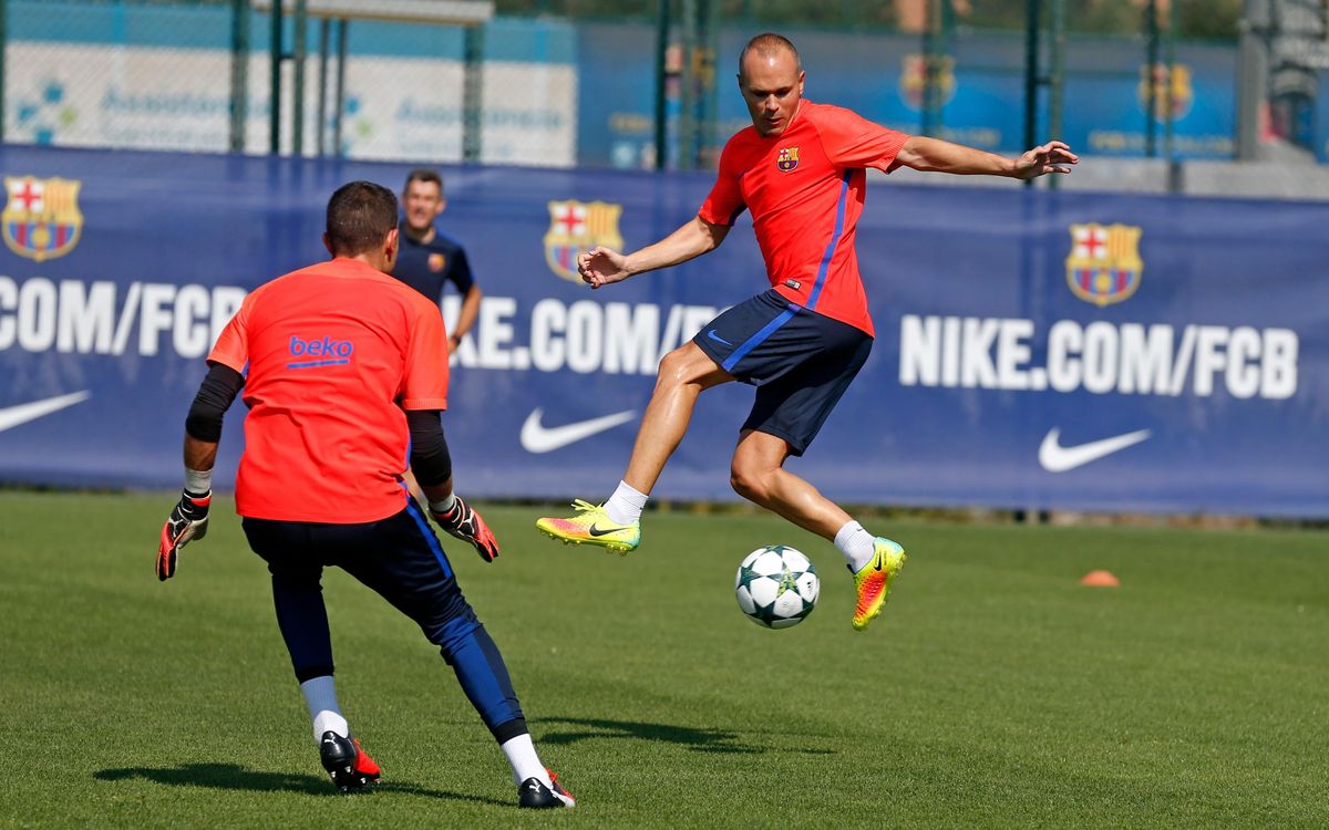 Sessió pensant en l’estrena de la Lliga de Campions