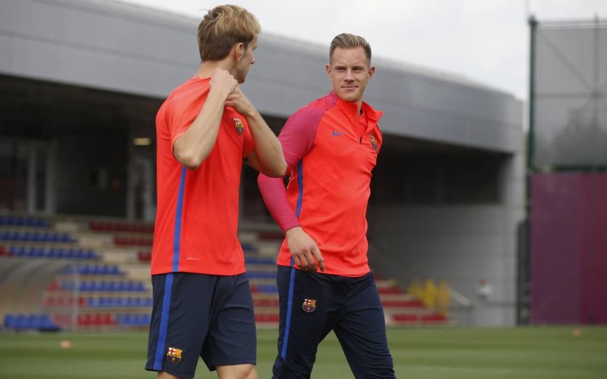 Entrenamiento de recuperación pensando en el Sporting