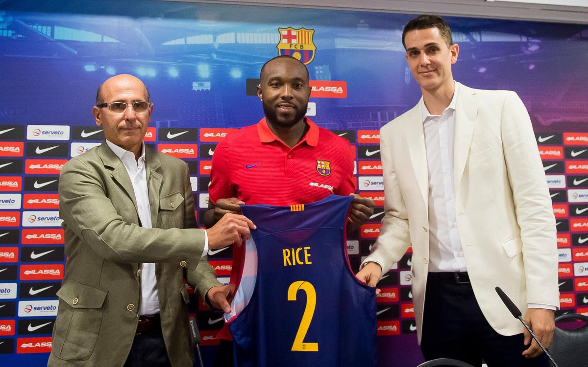 Tyrese Rice presented as new FC Barcelona Lassa point guard