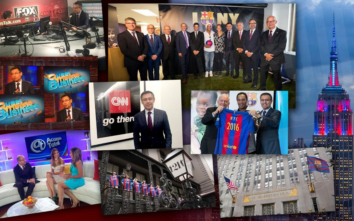 L'arrivée du Barça à New York fait le buzz au niveau mondial