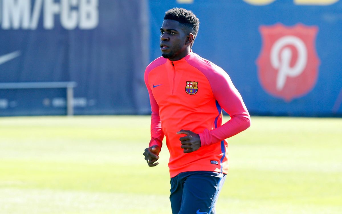 Samuel Umtiti, baja para el partido con el Atlético de Madrid