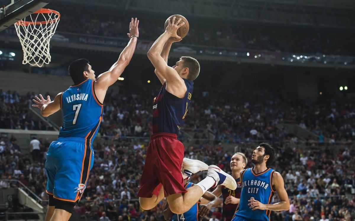 FC Barcelona Lassa v Oklahoma City Thunder: Exhibition game almost ends in victory, 92–89
