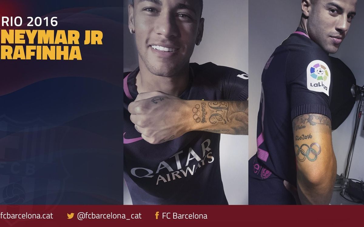 Neymar Jr i Rafinha amb l’or a la pell