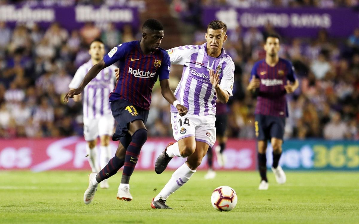Ousmane Dembélé, decisivo en el José Zorrilla