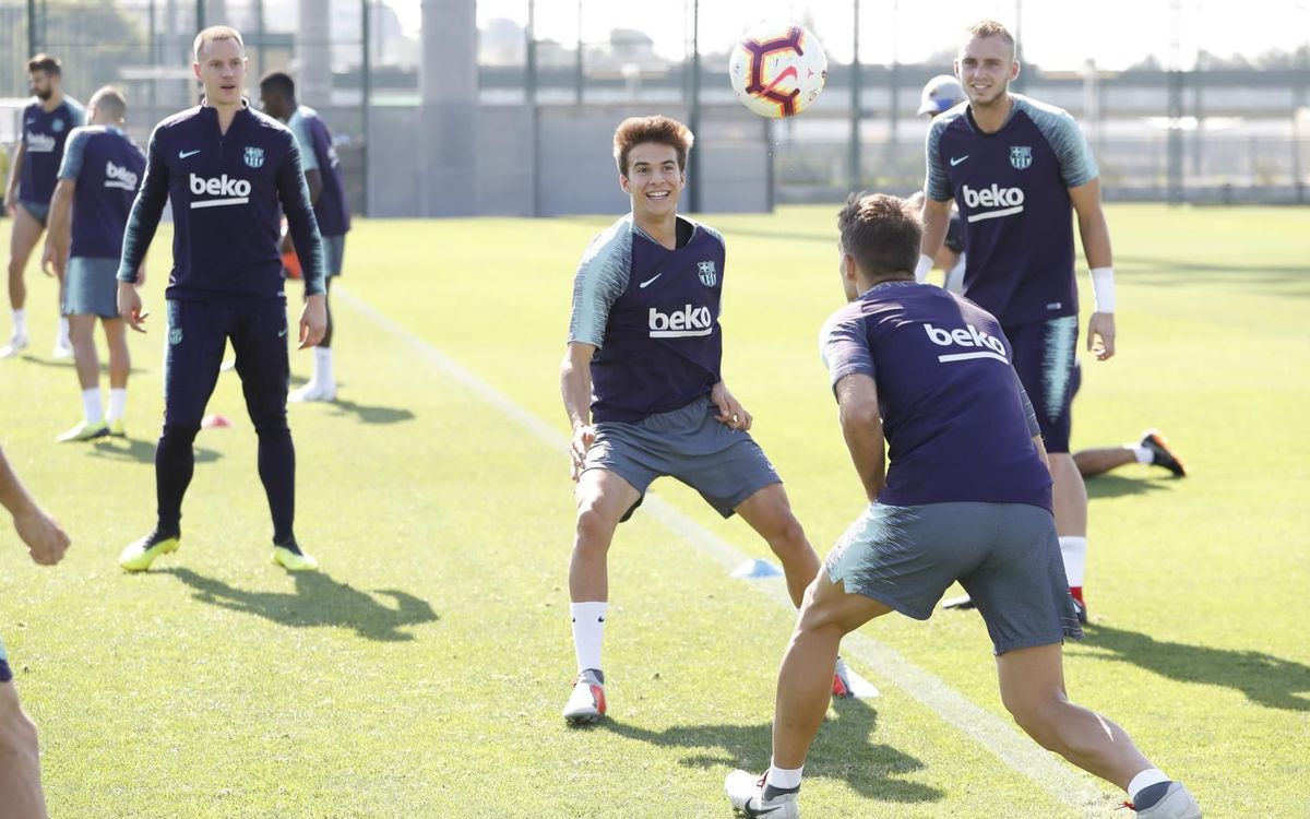 Back at training ahead of Real Sociedad trip