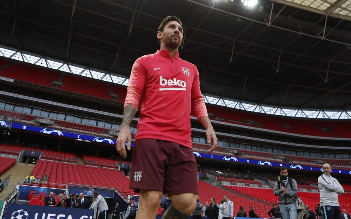 Vidéo - Prise de marques du FC Barcelone à Wembley