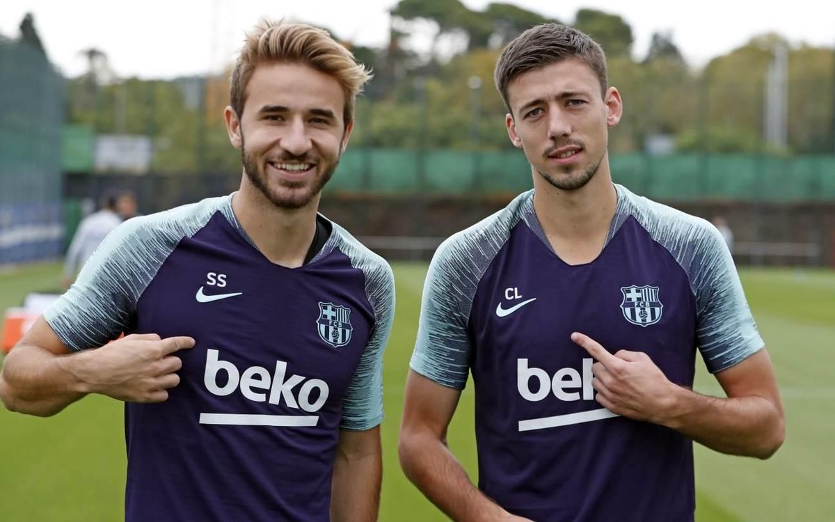 Barça players get personalized training shirts