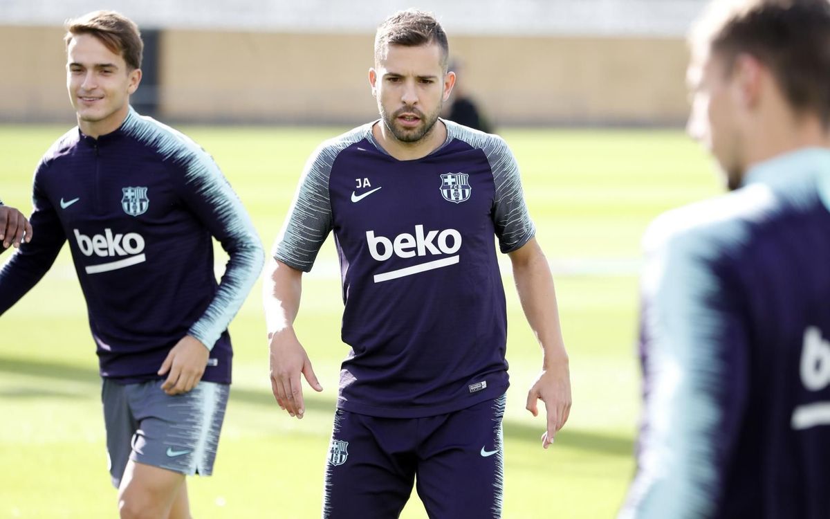 Entrenament sense els internacionals