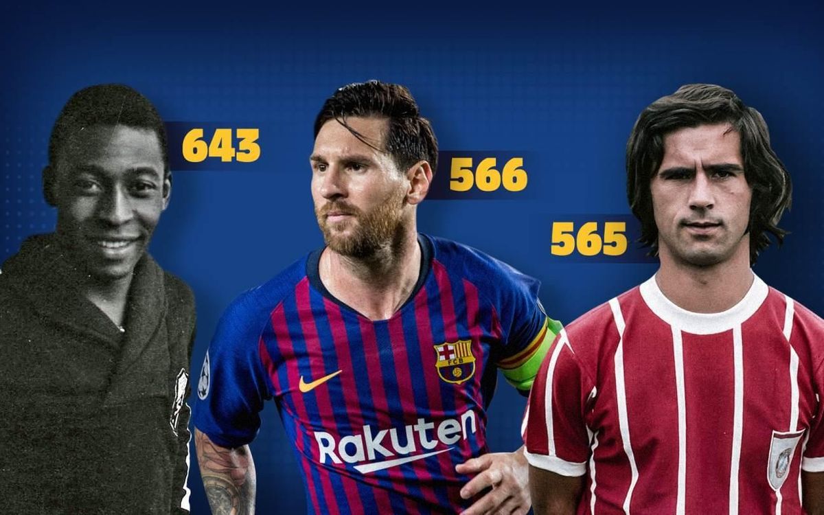 Messi closing in on Pelé for club goals