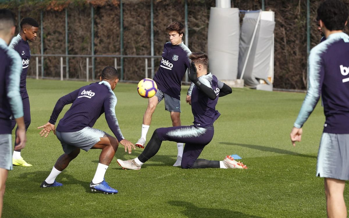 Entrenament sense els internacionals