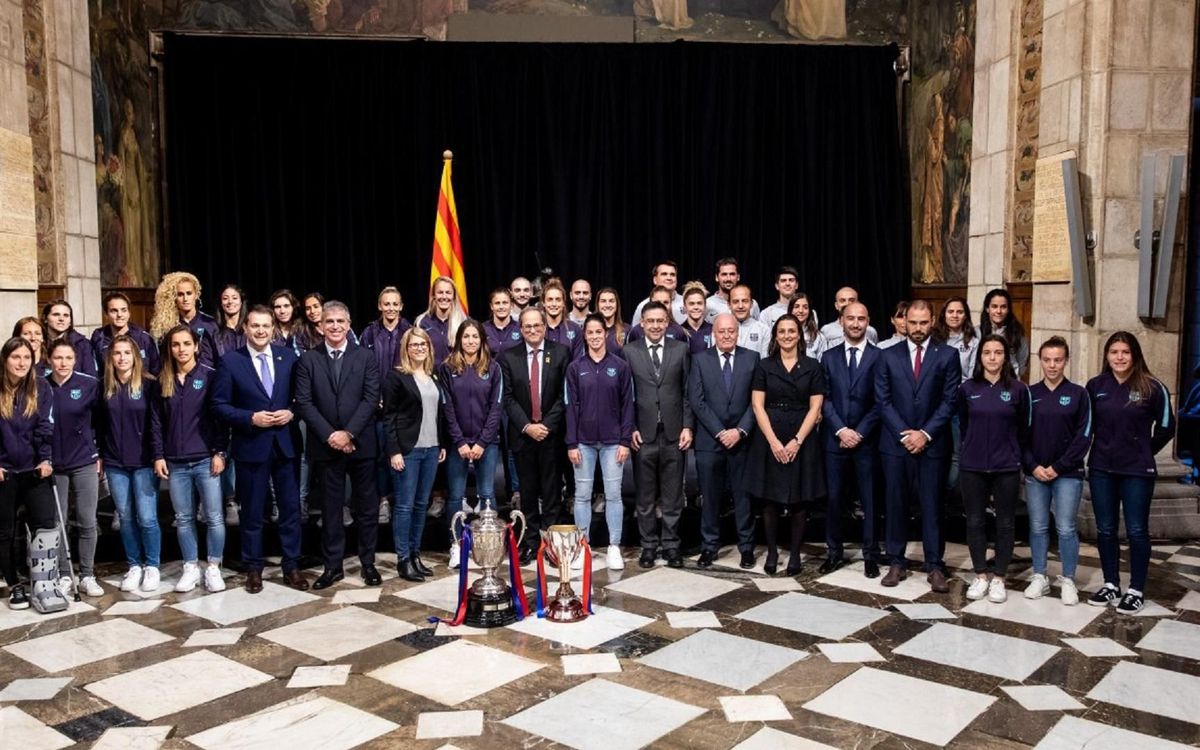 El president Torra rep el Barça Femení