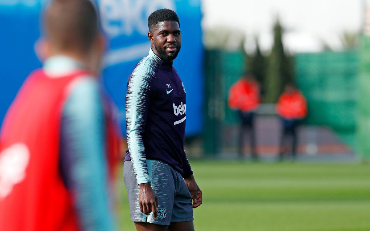 Samuel Umtiti, baixa per al partit contra el PSV Einhoven
