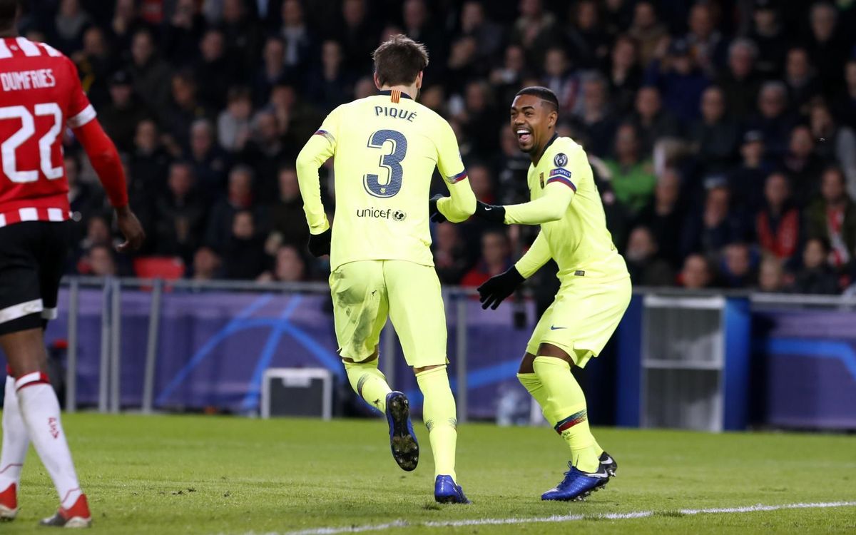 Piqué, Barça's top scoring defender in the Champions League