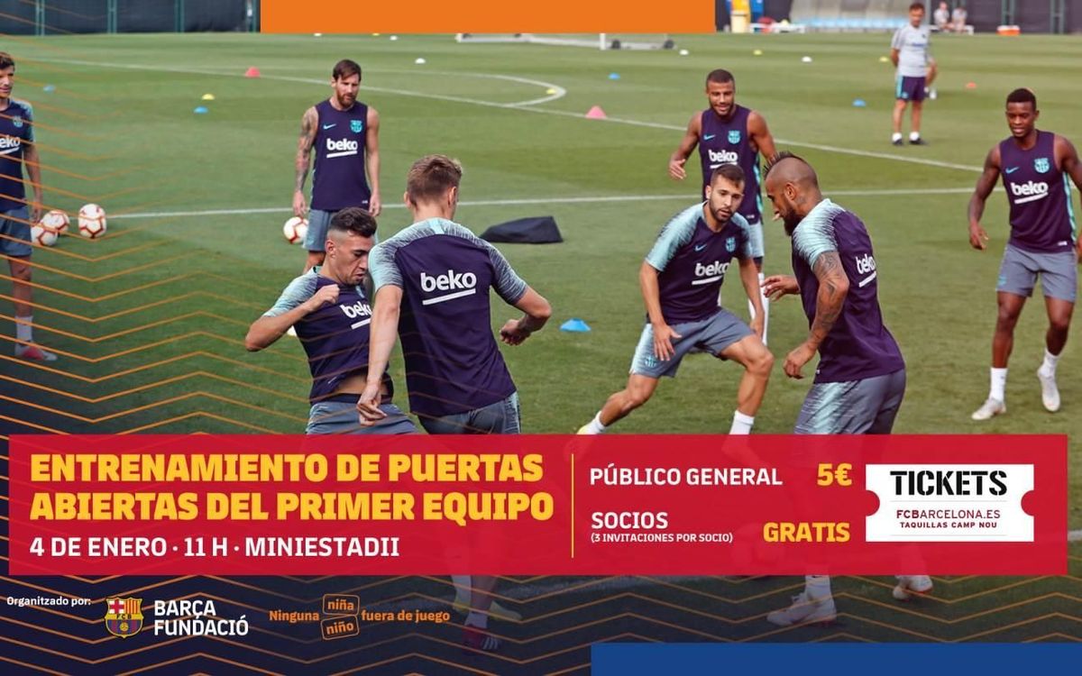 Entrenamiento de puertas abiertas en el Miniestadi, el próximo 4 de enero