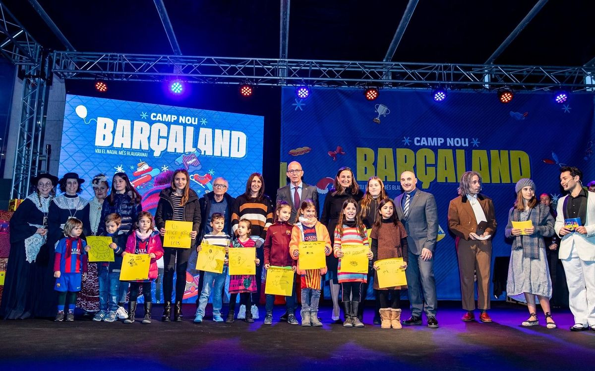 Inauguration of the space for Christmas activities at the Camp Nou