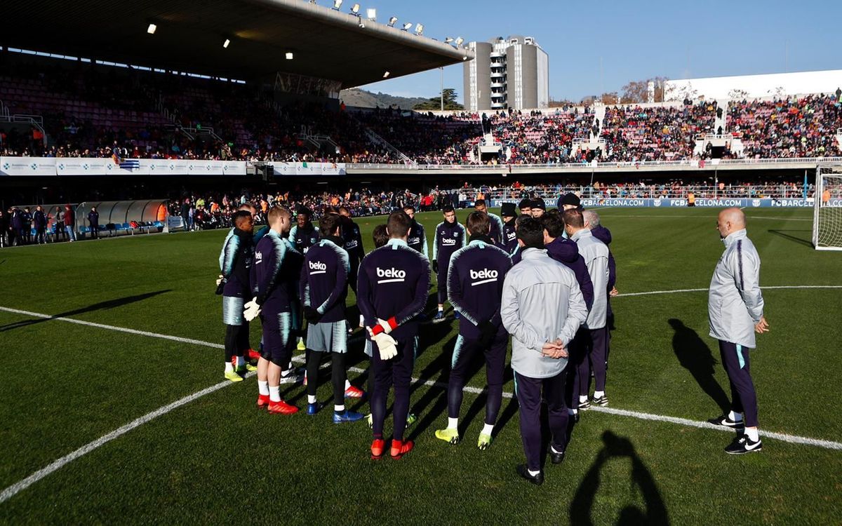 Smiles all round at the Miniestadi