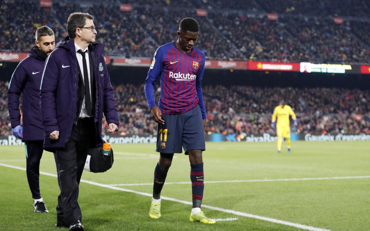 Dembélé set for 15 days out through injury