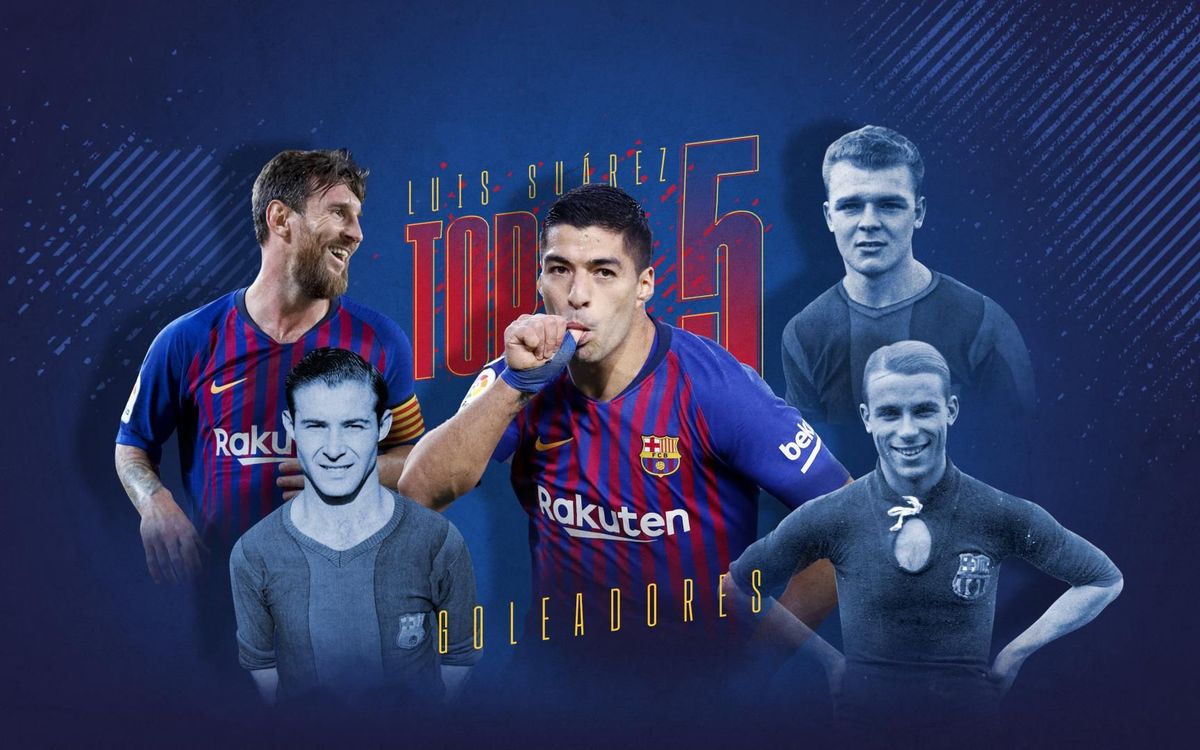Suárez entra en el top 5 de goleadores de la historia del Barça