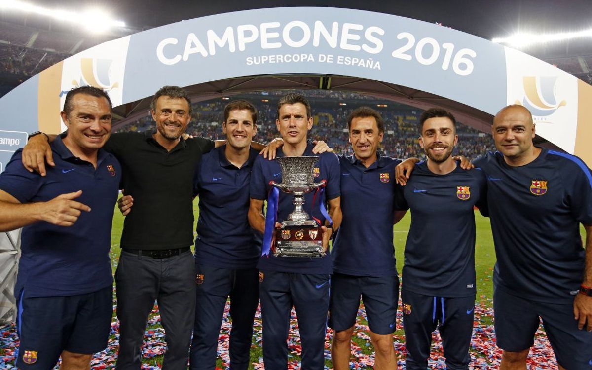 Luis Enrique, vuit de deu títols