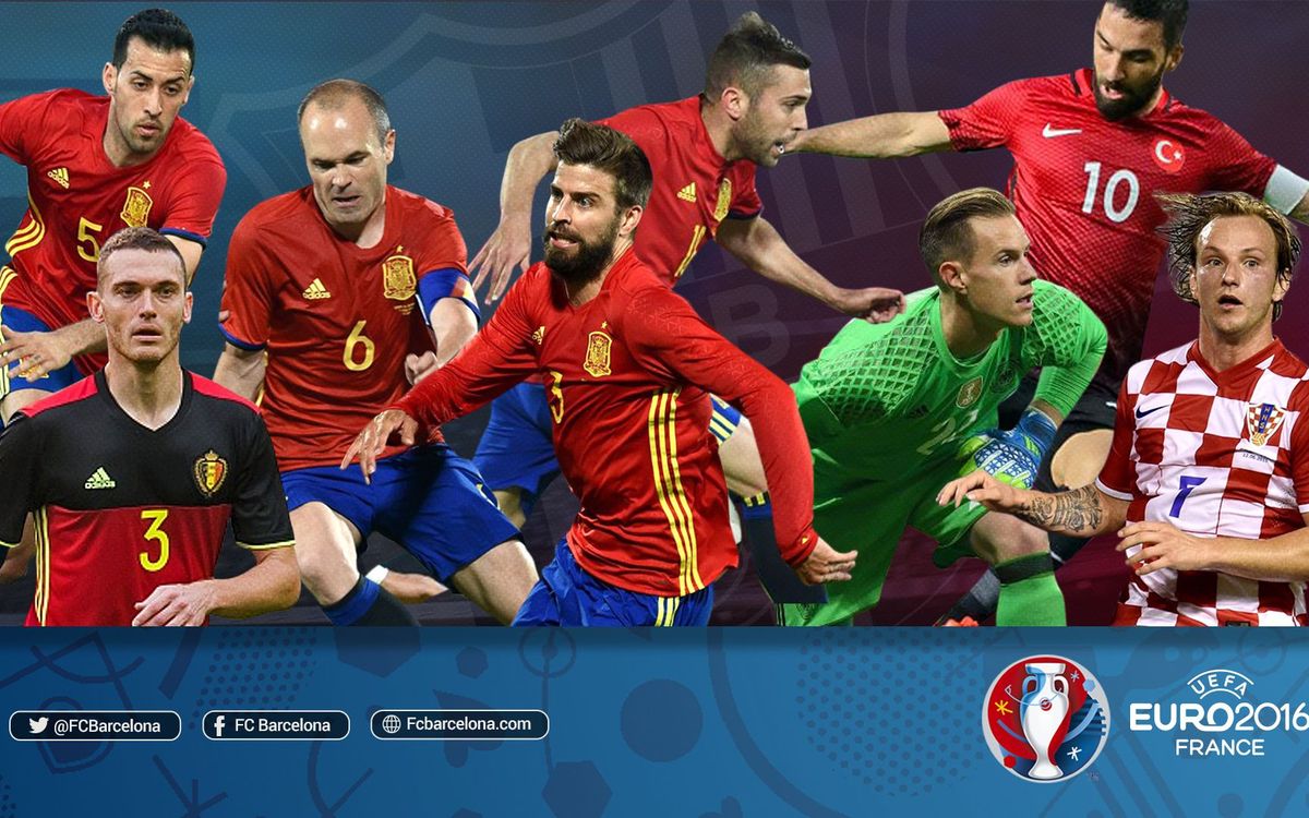 L’1X1 dels jugadors del FC Barcelona durant la primera fase de l’Eurocopa 2016
