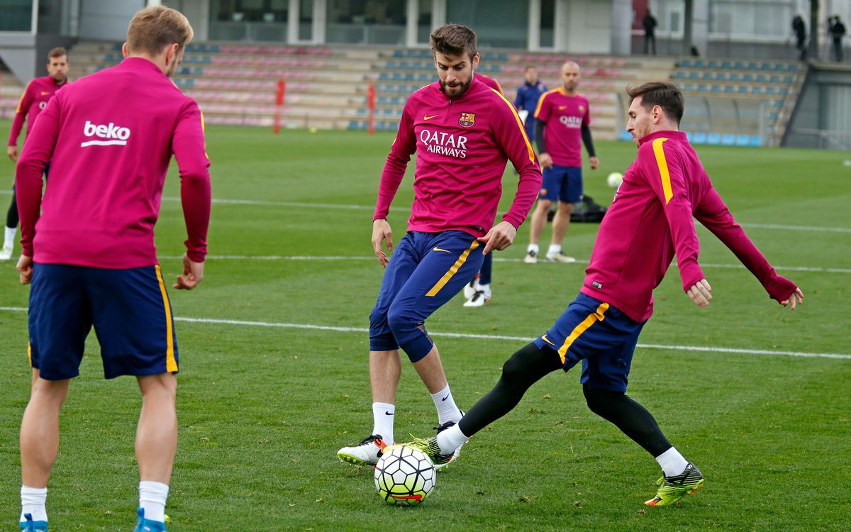 El pla d’entrenaments d’una setmana marcada pel derbi contra l’Espanyol