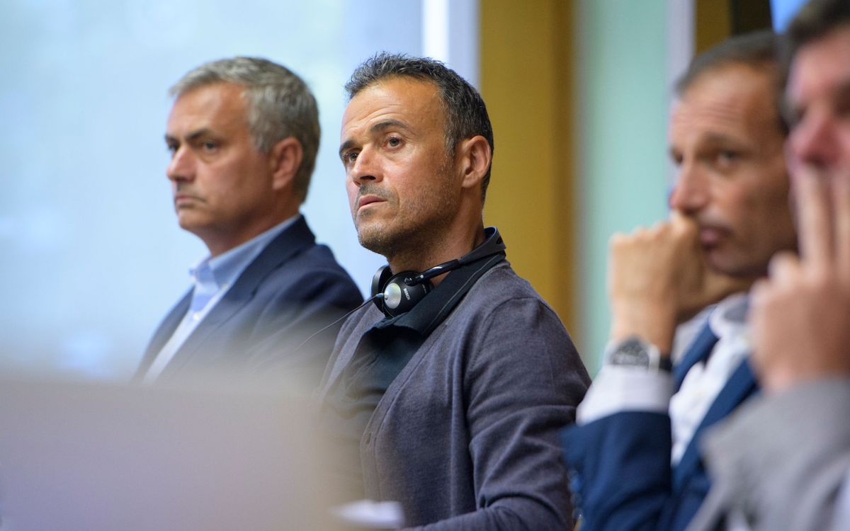 Luis Enrique, a la trobada de tècnics de la UEFA