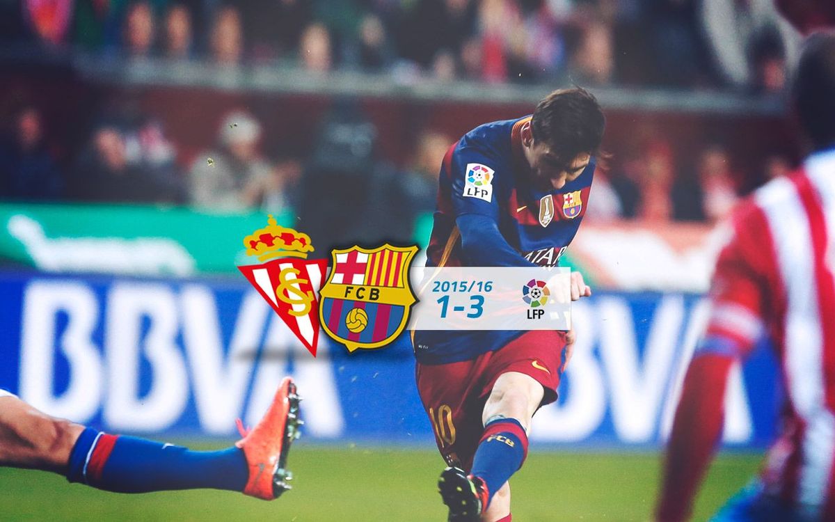 Sporting de Gijón: 1 - FC Barcelona: 3